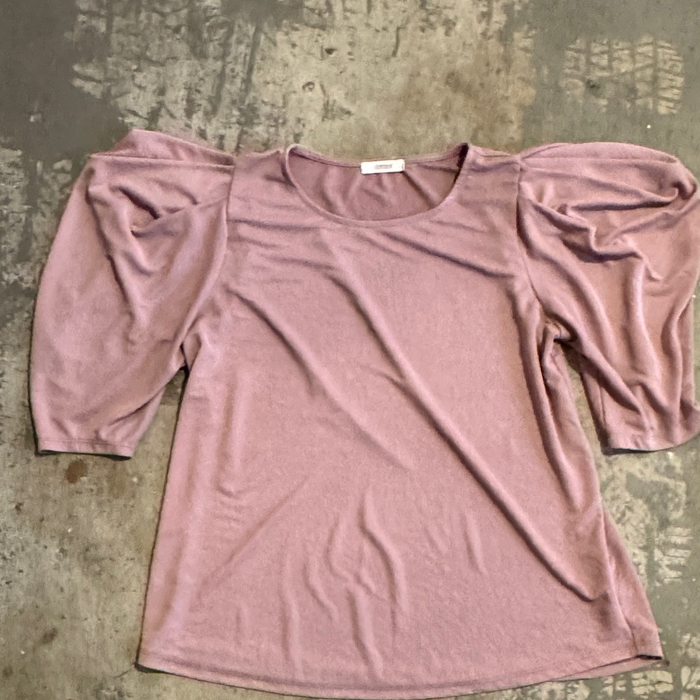 Cherish Dusty Pink Puff Sleeve Top